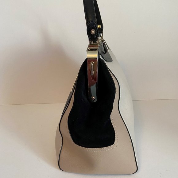 Cromia smooth & suede leather handbag - Picture 7 of 14